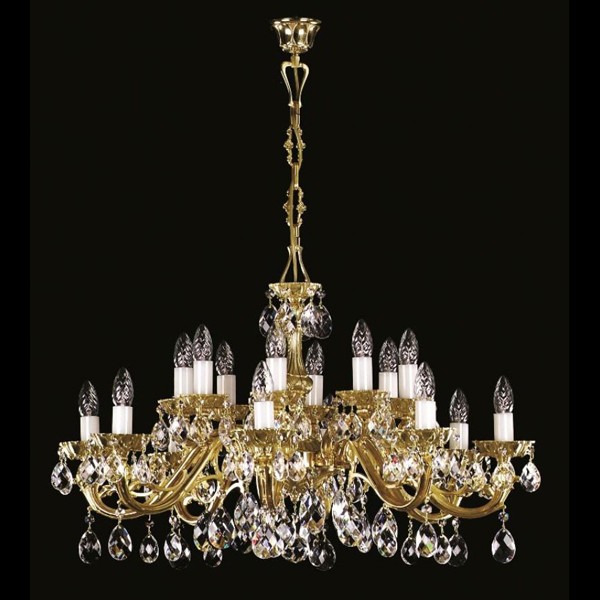 Candelabru cristal Bohemia 16 brate, diam.81cm VIKTORIE XVI. CE, Lustre Cristal Bohemia⭐ modele deosebite de candelabre din cristal Bohemia autentic din Cehia.✅Design Baroc de lux Premium Top❗ ➽ www.evalight.ro. a