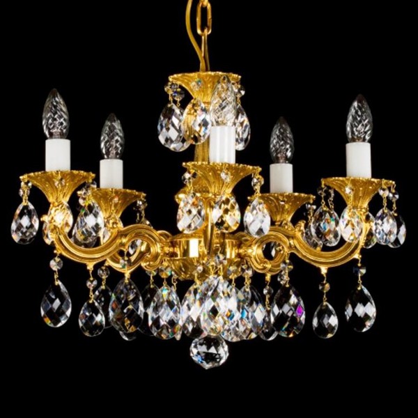 Candelabru Cristal Bohemia Exclusive 5 brate, diam.52cm JARMILA V. CE, Lustre Cristal Bohemia⭐ modele deosebite de candelabre din cristal Bohemia autentic din Cehia.✅Design Baroc de lux Premium Top❗ ➽ www.evalight.ro. a