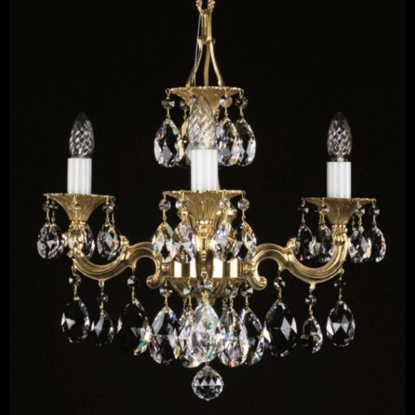 Candelabru Cristal Bohemia Exclusive 3 brate, diam.50cm JARMILA III. CE, Lustre Cristal Bohemia⭐ modele deosebite de candelabre din cristal Bohemia autentic din Cehia.✅Design Baroc de lux Premium Top❗ ➽ www.evalight.ro. a