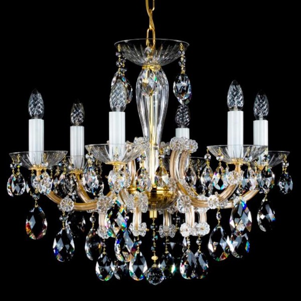 Candelabru Cristal Bohemia Exclusive 6 brate, diam.62cm MARIA TEREZIA 21 CE, Lustre Cristal Bohemia⭐ modele deosebite de candelabre din cristal Bohemia autentic din Cehia.✅Design Baroc de lux Premium Top❗ ➽ www.evalight.ro. a