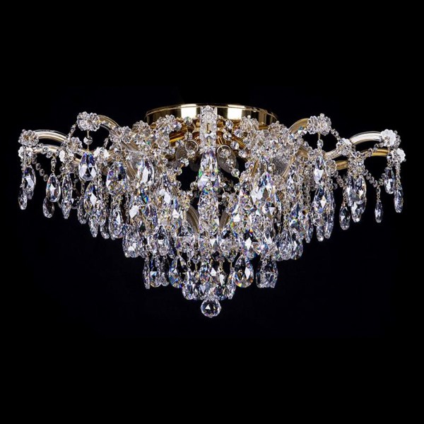 Plafoniera Cristal Bohemia Exclusive diametru 80cm MARIA TEREZIA 40 CE, Plafoniere Cristal Bohemia⭐ modele deosebite de lustre tavan din cristal Bohemia autentic din Cehia.✅Design de lux unicat Premium Top❗ ➽ www.evalight.ro.  a