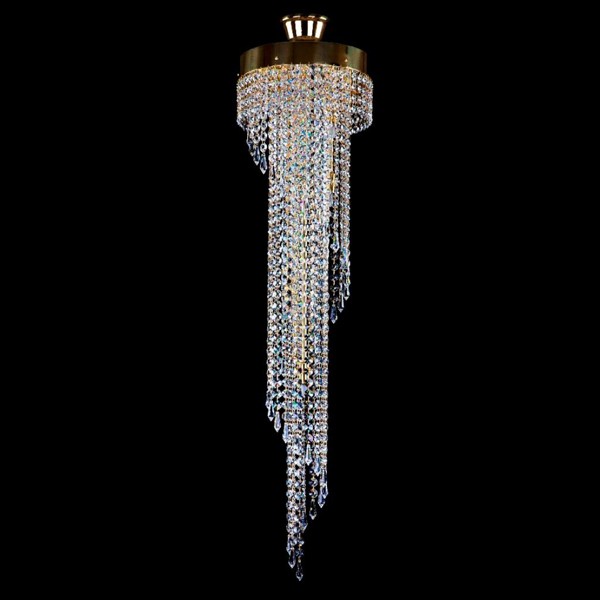 Lustra, Pendul Cristal Bohemia Exclusive diam.25cm SPIRAL 250x1000 drops CE, Lustre Cristal Bohemia⭐ modele deosebite de candelabre din cristal Bohemia autentic din Cehia.✅Design Baroc de lux Premium Top❗ ➽ www.evalight.ro. a