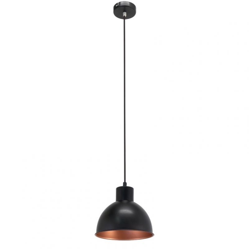 Lustra, Pendul Industrial Style, finisaj negru/cupru, diam.21cm, Vintage 49238 EL, Candelabre si Lustre moderne elegante⭐ modele clasice de lux pentru living, bucatarie si dormitor.✅ DeSiGn actual Top 2020!❤️Promotii lampi❗ ➽ www.evalight.ro. Oferte corpuri de iluminat suspendate pt camere de interior (înalte), suspensii (lungi) de tip lustre si candelabre, pendule decorative stil modern, clasic, rustic, baroc, scandinav, retro sau vintage, aplicate pe perete sau de tavan, cu cristale, abajur din material textil, lemn, metal, sticla, bec Edison sau LED, ieftine de calitate deosebita la cel mai bun pret. a