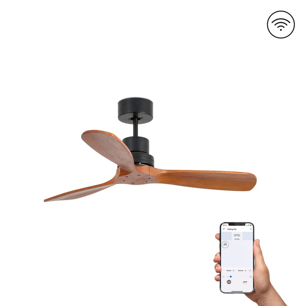 Ventilator de tavan cu telecomanda Mini LANTAU S DC SMART negru/ lemn maro, Rezultate cautare, Corpuri de iluminat, lustre, aplice, veioze, lampadare, plafoniere. Mobilier si decoratiuni, oglinzi, scaune, fotolii. Oferte speciale iluminat interior si exterior. Livram in toata tara.  a